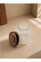Set of 4 Glass Spice Jars with Acacia Lids / 350 ml - 4