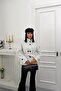 New Season Polka Dot Detailed High Collar Trench Coat - 5