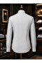 Men's White Pinstripe Slim Fit Shirt – Modern Cut, Stylish and Elegant Design - 3