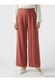 Lcw Modest Red Elastic Waist Wide Leg Women's Trousers - 2
