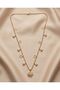 Stylish Gold Necklace with Star Detail and Sun Shaped Pendant - 3