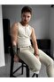 Men's Zero Sleeve T-Shirt - Slim Fit Ribbed Woven Sleeveless Undershirt Zero Neck Sports Undershirt T-Shirt - 4