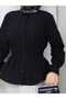 Women's Shirt - Buttoned Elastic Gathered Waist Fitted Shirt