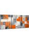 Signtouch Canva Burnt Orange Gray Texture Wrap Framed Wall Art 3-Piece 30x40 cm - 2