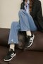 Vintage Look Black and White Lace-Up Sneakers Nk4158 - 3