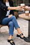 Luvina Buckle Pointed Toe Ballerinas - 6