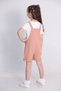 Cotton T-Shirt and Gabardine Girls' Shorts Jumpsuit 2-Piece Set - 3