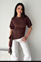 Women's Draped Basic T-Shirt – Side Detailed Slim Fit Stylish