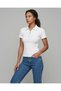 Women's Polo Neck Zippered Ribbed Camisole Short Sleeve Slim T-Shirt
