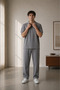 Men's Half-Zipper Summer Ottoman Tracksuit Set