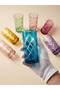 Colorful Soft Drink Glasses Hand-Cut Premium Water Glasses Set of 6 - 2