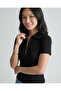 New Season Women's Half Zipper Polo Collar Short Sleeve Blouse - 2