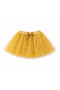 Girl's Yellow Tulle Skirt with Bow Detail – for School and Events, Ages 5-13