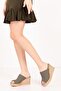 100% Linen 33-34-35-36-37-38-39-40-41-42-43-44-45 Size Wedge Heel Slippers - 4