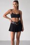 Mfr5013 Women's Wide Belt with Gold Buckle, Flexible Elastic and Faux Leather Detail - 4