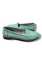 Women's Green Genuine Leather Loafer - 6