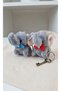 Set of 2 Cute Bowknot Plush Elephant Keychains - Gift for a Friend, Bag Accessory, 2 Pieces - 2