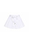 Girl's White Pleated Skirt with Belt – School Event and Holiday 5-13 Years Old