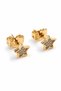 Minimal Star Earrings with Zircon Stone Rose Gold Daily Elegant Earrings - 2