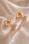 Minimal Star Earrings with Zircon Stone Rose Gold Daily Elegant Earrings - 6