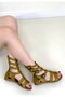 Nola Mustard Leather Belted Sandals - 3