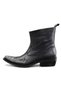 King Shoes Genuine Leather Black Cowboy Boots