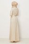 Belted Satin Jacquard Dress 46514 - 4
