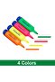 4Pcs Highlighter Marker Set 4mm Oblique Chisel Tip, Fluorescent Colors for Office, School, Writing - 6