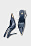 Women's Stiletto Pointed Toe Back-Strapped Casual Heeled Shoes Rivori Laci Crocodile - 3