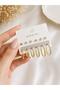 6-Piece Combination Earring Set Gold Hoop & Zircon Stone Minimal Women's Bijouterie Earrings Daily Stylish Multiple Earring Set - 2