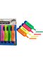 4Pcs Highlighter Marker Set 4mm Oblique Chisel Tip, Fluorescent Colors for Office, School, Writing