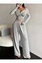 Women's Gray Sweatpants - Waist-Tieable, Suitable for Daily Use, Comfortable Fit, Washable Fabric