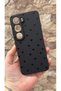 Vivo V40 Lite 5g Compatible Mini Black Heart Patterned Silicone Shock Absorbing Classic Protected Rubber Case