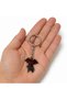 Gothic Red Heart Winged Metal Keychain with Hand Figure - 2