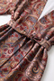 Ethnic Pattern Kimono 23751 - Bordo - 5