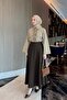 Segmented Flared Skirt Y0131 - Aci Brown - 2