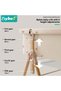 Baby Bedside Crib, Wooden Babies Bed with 360° Swivel Wheels, Portable Folding Bassinet for Infant Newborn, Nursery Beds with Mosquito Net, Mat, Sotrage Basket, Diaper Changing Station - 4