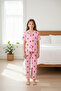 Short-Sleeved Girl's Milan Pajama Set with Strawberry Pattern - 5