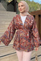 Ethnic Pattern Kimono 23751 - Bordo