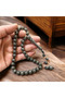 Special Silver Inlaid Collectible Model Globe Cut 10X10 mm Kuka Prayer Beads - 2