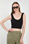 Women's Thick Strap Bodysuit with Chest Pads - Black - 2