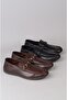 Kmc 3546 Genuine Leather Casual Men's Shoes Black - 8
