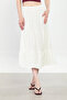 Women's Pieced Midi Skirt - Ecru - 3