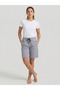 Women's Striped Checked Baggy Lycra Shorts - 2
