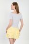 Women's boat neck short sleeve bodysuit - snow melange - 5