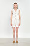 Women's Fleto Pocket Buttoned Vest - White - 3