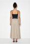 Women's Beige Belt Detailed Flared Cut Modal Long Skirt 7245 60286107 - 4