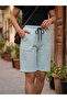 Women's Striped Checked Baggy Lycra Shorts - 3