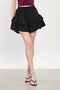 Women's ruffled shorts skirt - black - 4