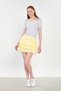 Women's boat neck short sleeve bodysuit - snow melange - 4